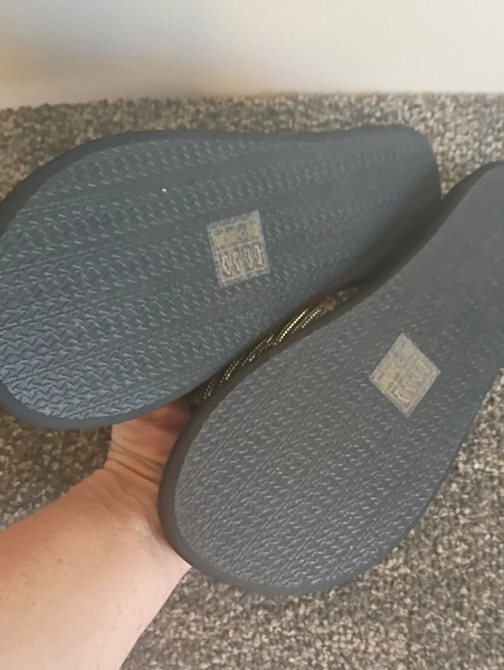 Michael Kors Black Slide Sandals with Gold MK Emblem